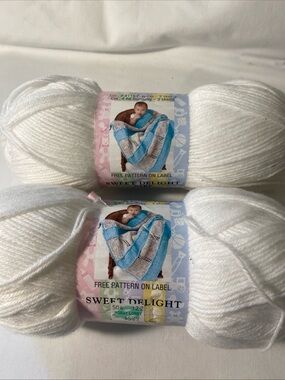 White Baby Yarn - Soft Acrylic Skeins